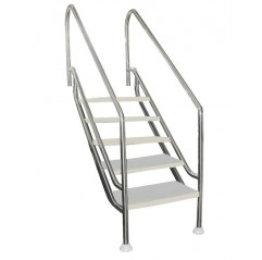 Escalera 5 peldaños LAND 500 INOX AISI 316L QP